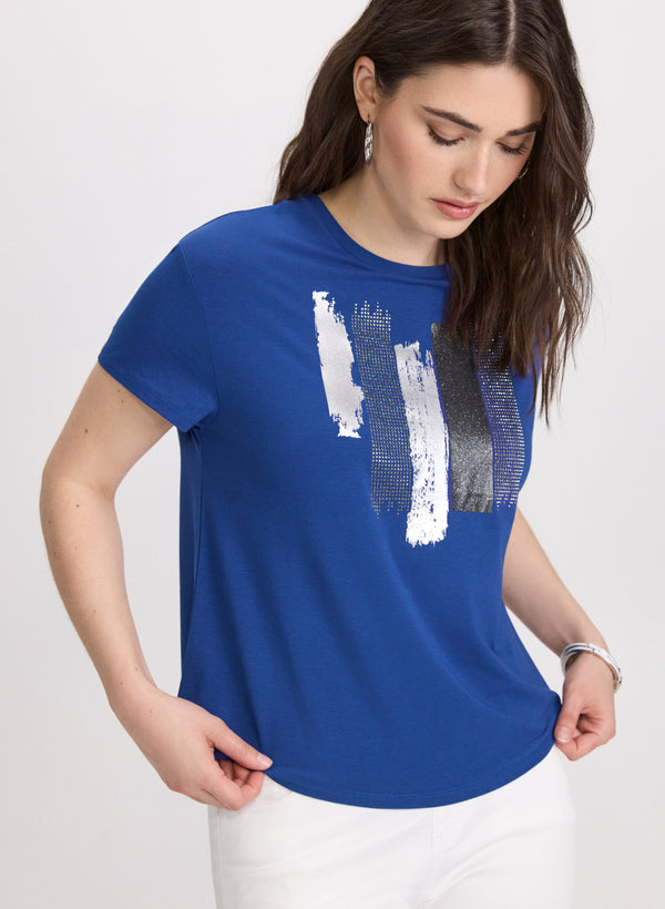 laura Brushstroke Print T-Shirt