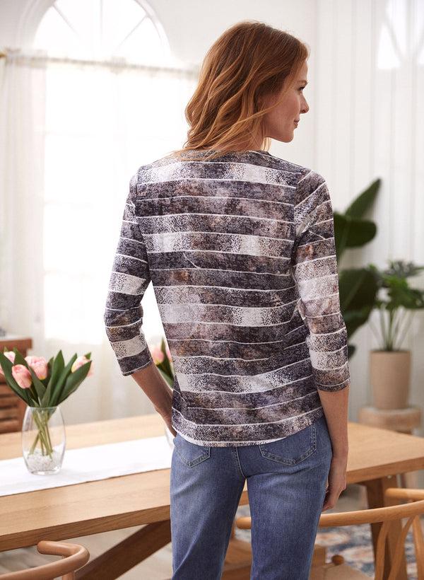 Laura Burnout Print Top