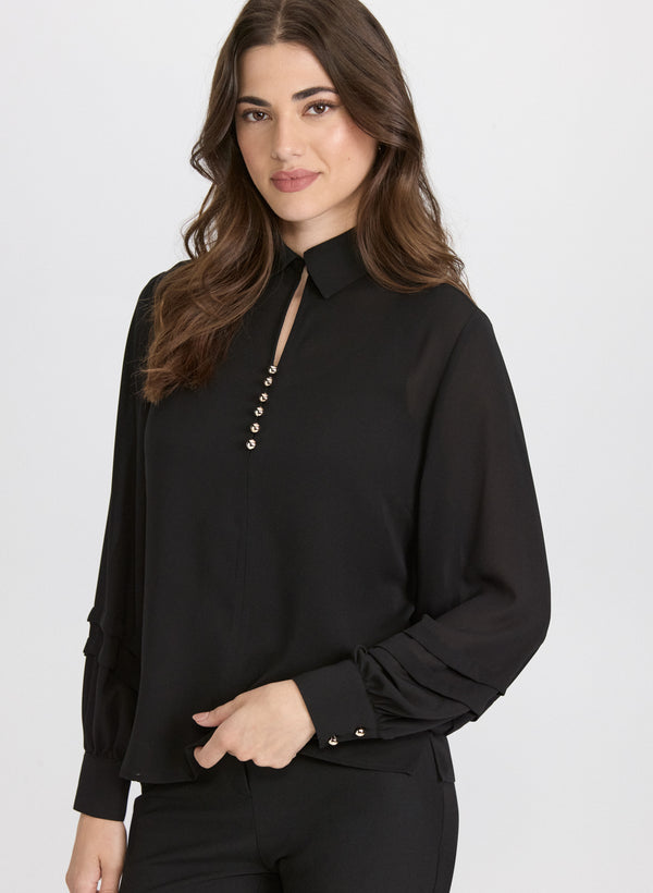 Laura Button Detail Blouse