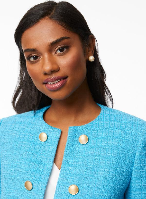 Laura Button Detail Bouclé Jacket