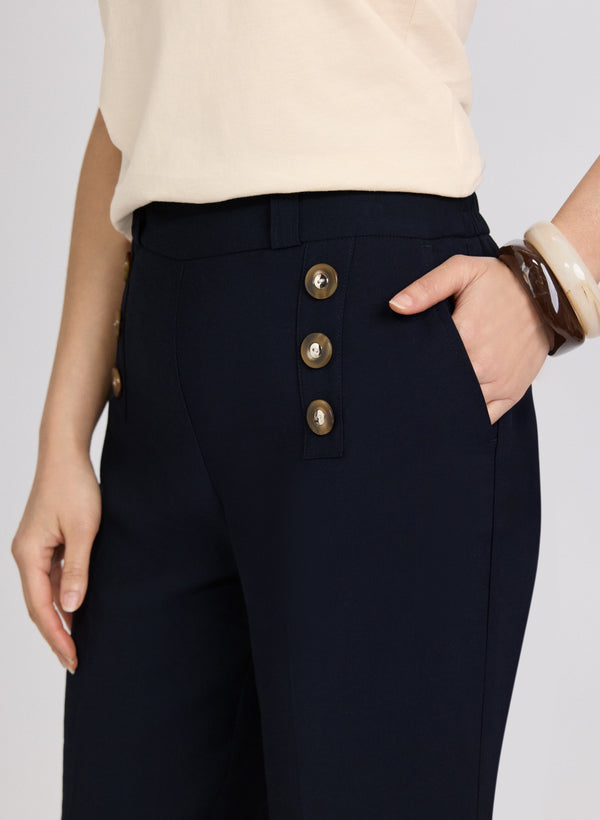 Laura Button Detail Capris