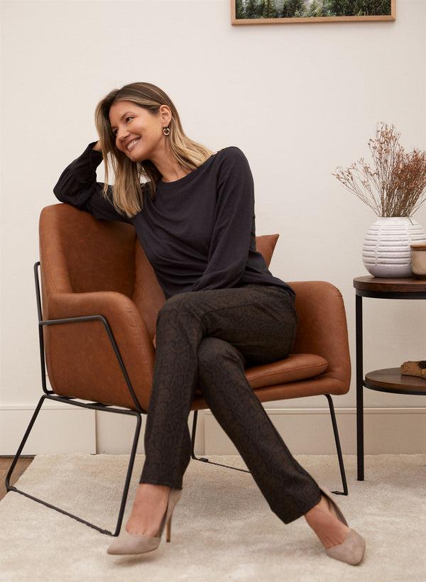 Laura Button Detail Cotton Modal Top