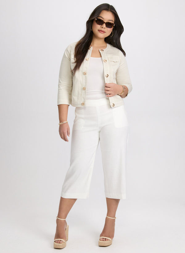 Laura Button Detail Denim Jacket