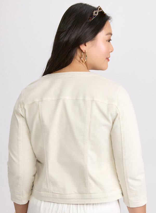 Laura Button Detail Denim Jacket