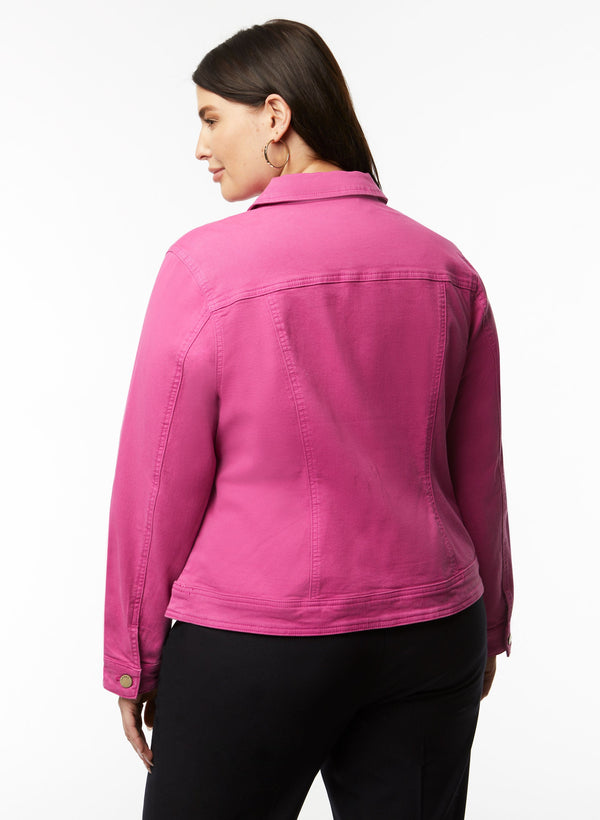 Laura Button Detail Denim Jacket