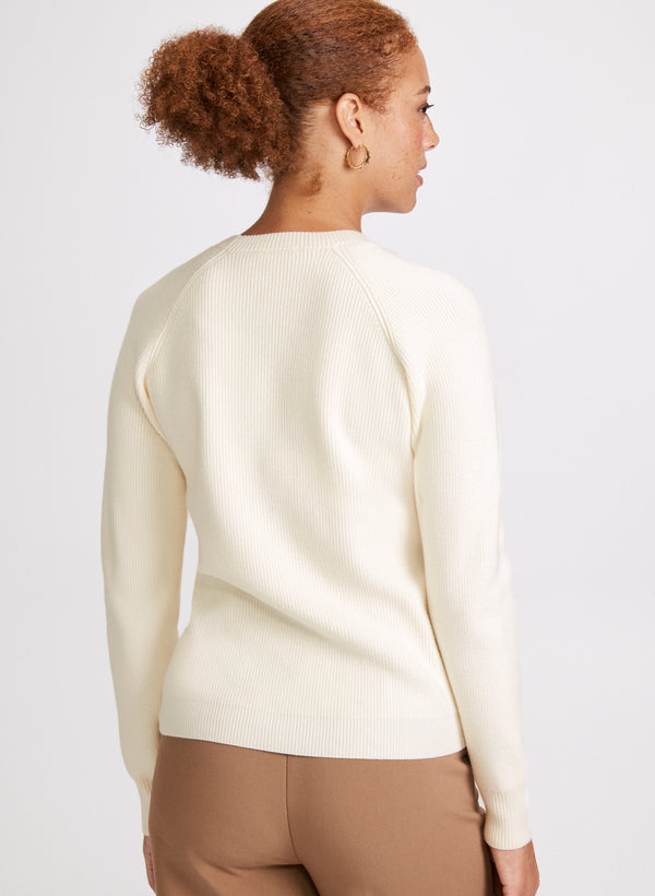 Laura Button Detail Long Sleeve Sweater