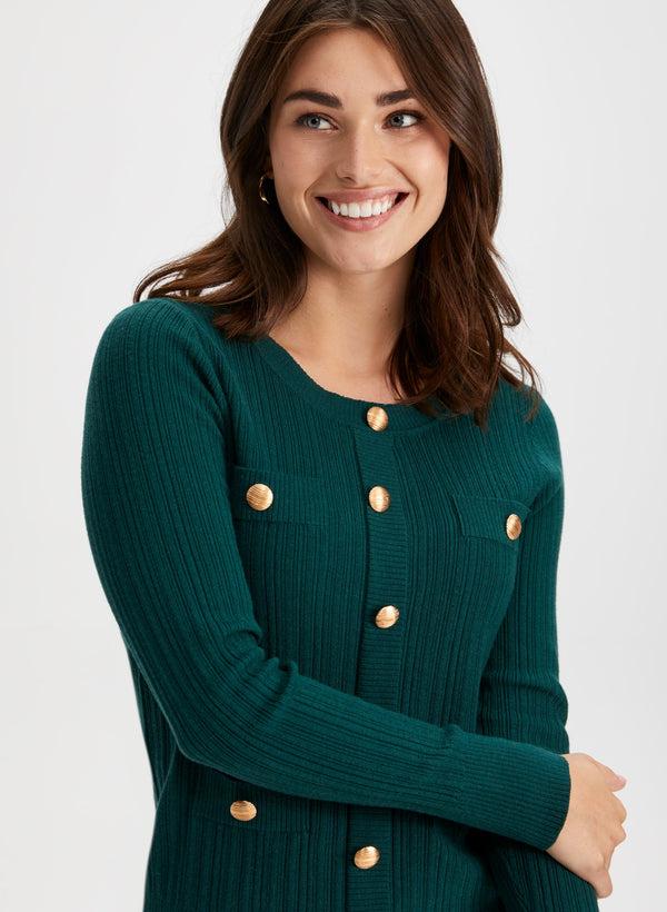 Laura Button Detail Pullover Sweater
