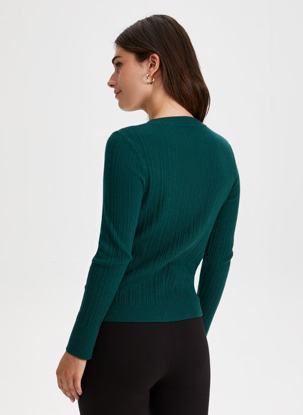 Laura Button Detail Pullover Sweater