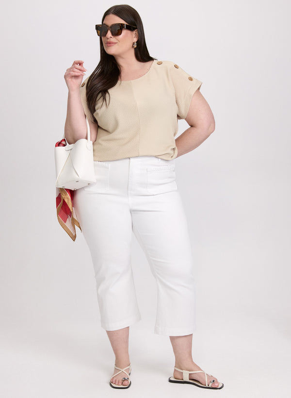 Laura Button Detail Top