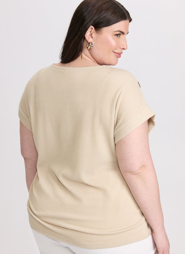 Laura Button Detail Top