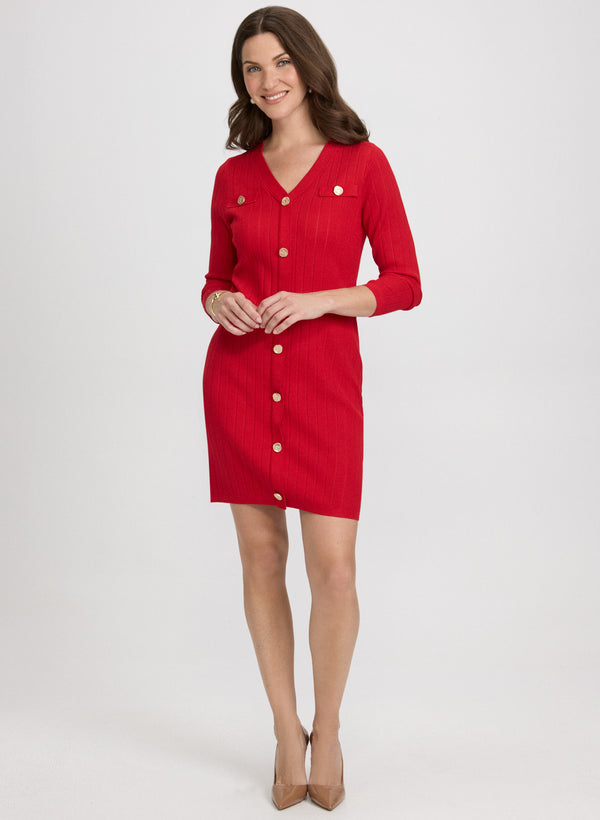 Laura Button-Down Sweater Dress