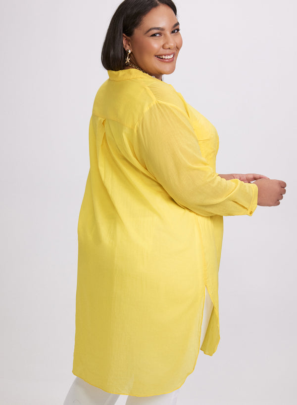Laura Button-Down Tunic Blouse