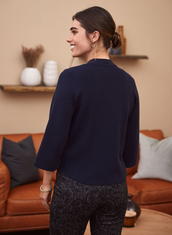 Laura Button Front Trapeze Cardigan