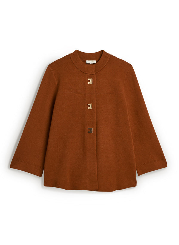 Laura Button Front Trapeze Cardigan