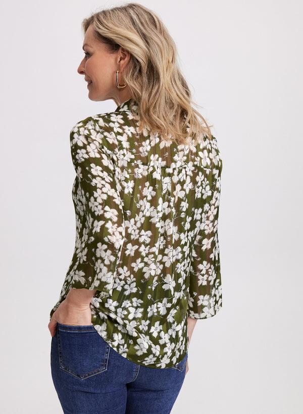 Laura Button-Up Floral Blouse