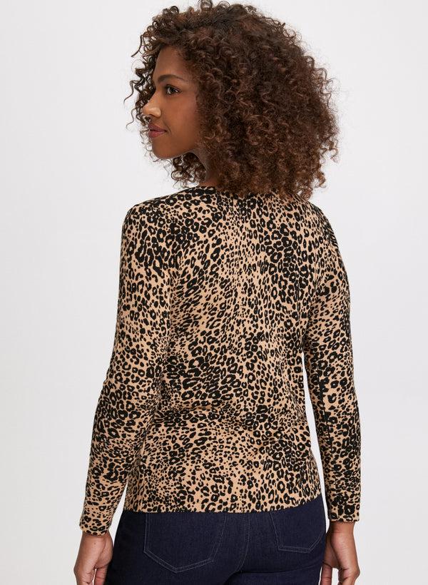 Laura Buttoned Leopard Print Cardigan