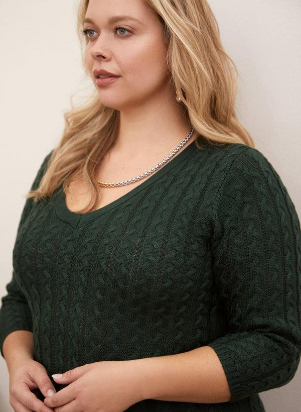 Laura Cable Knit Sweater Dress