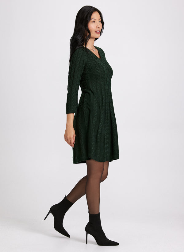 Laura Cable Knit Sweater Dress