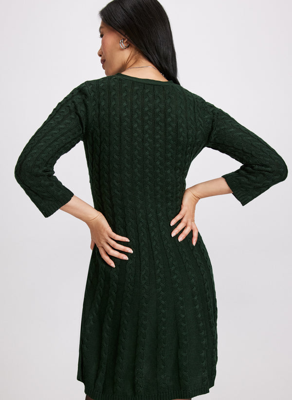 Laura Cable Knit Sweater Dress