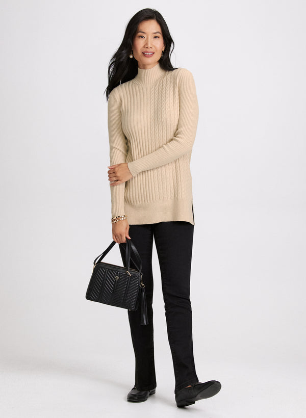 Laura Cable & Rib Knit Sweater