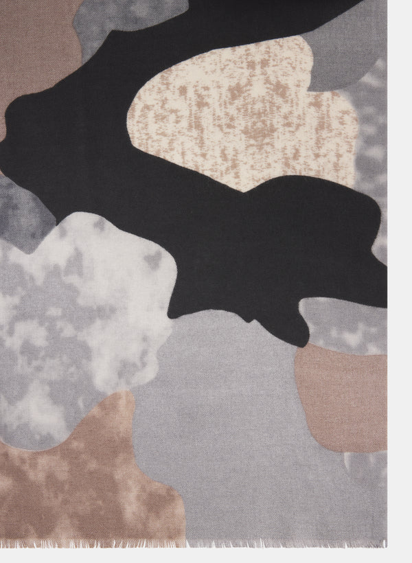 Laura Camouflage Print Scarf
