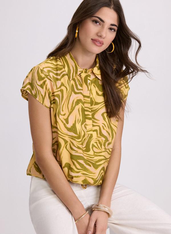 laura Cap Sleeve Blouse