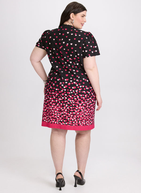 Laura Cascade Heart Print Dress