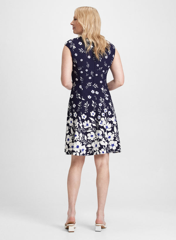 Laura Cascading Floral Print Dress