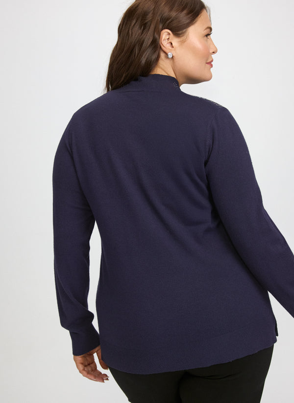 Laura Cascading Rhinestone Sweater