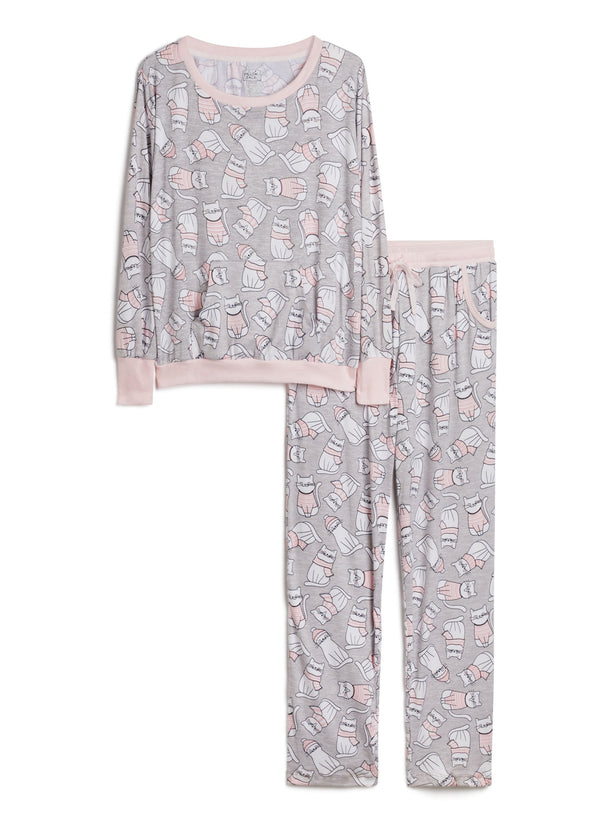 Laura Cat Print Pyjama Set