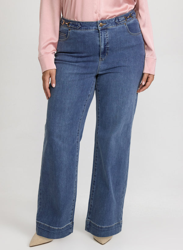 laura Chain Link Trim Jeans
