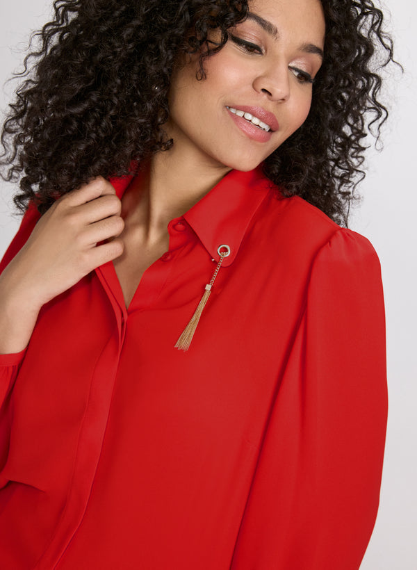 Laura Chain Tassel Detail Blouse
