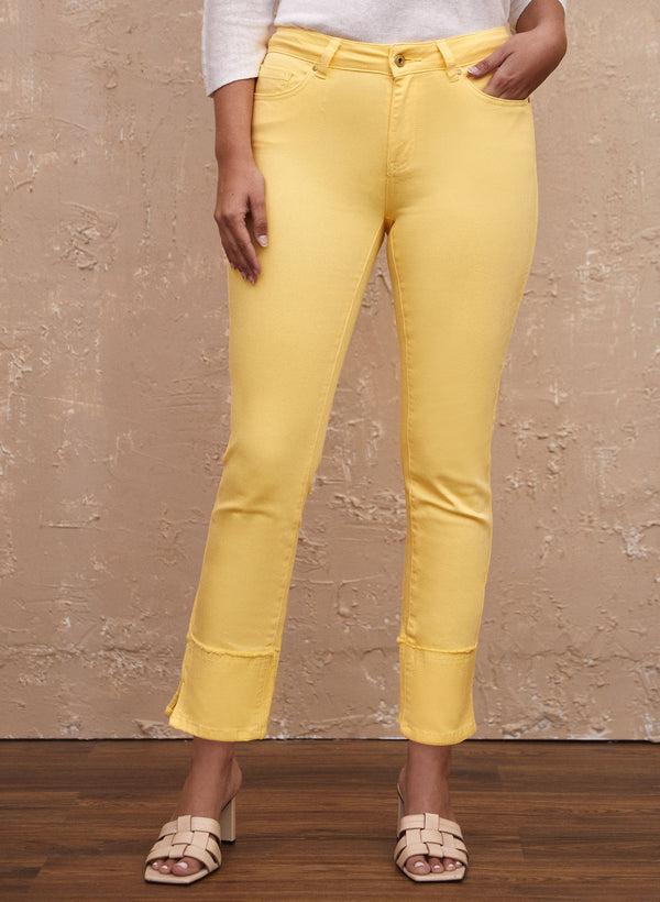laura Charlie B - Flare Leg Cuff Detail Pants