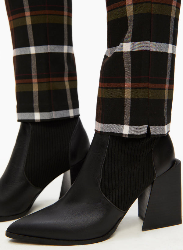 Laura Charlie B - Plaid Print Pull-On Pants