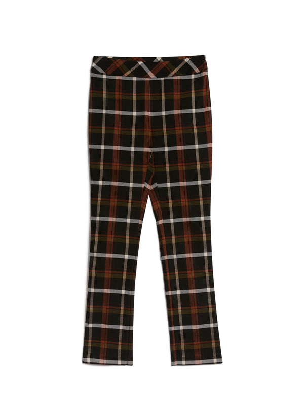 Laura Charlie B - Plaid Print Pull-On Pants