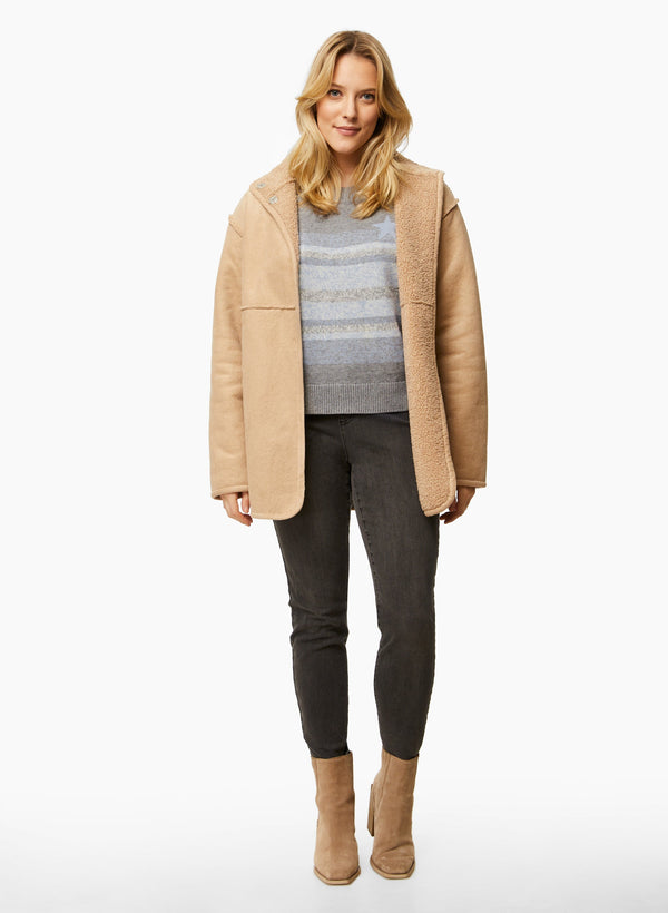 Laura Charlie B - Stripe Print Sweater