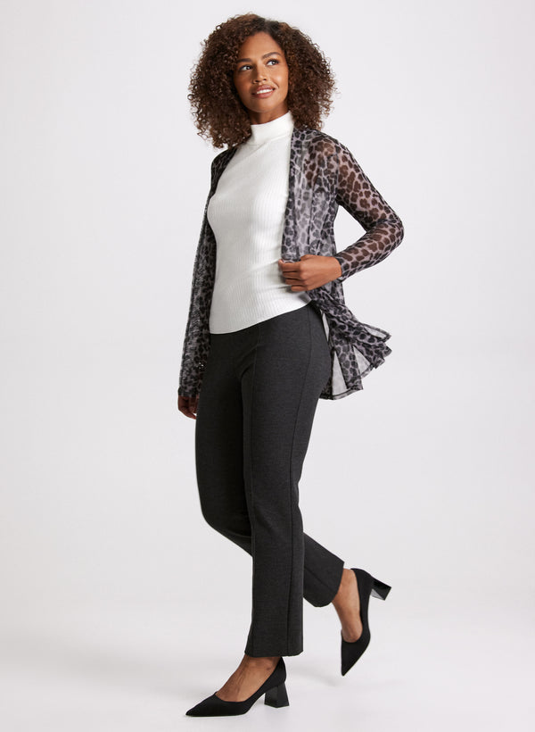 Laura Cheetah Print Mesh Layering Top