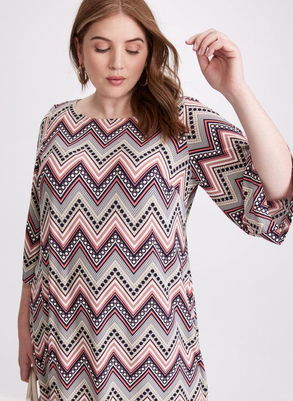 Laura Chevron Print Dress