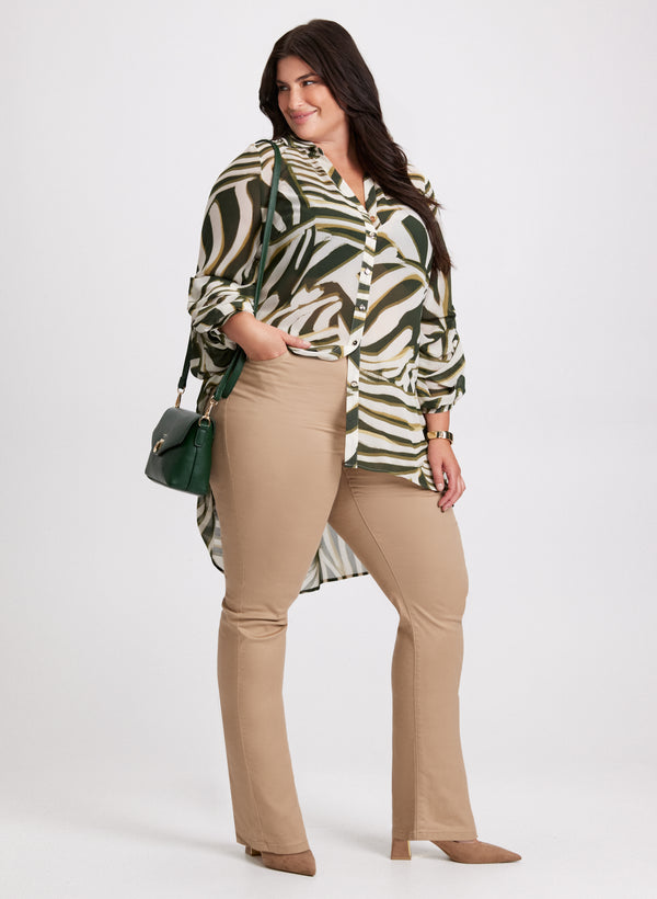 laura Chiffon Blouse & Slim Leg Jeans