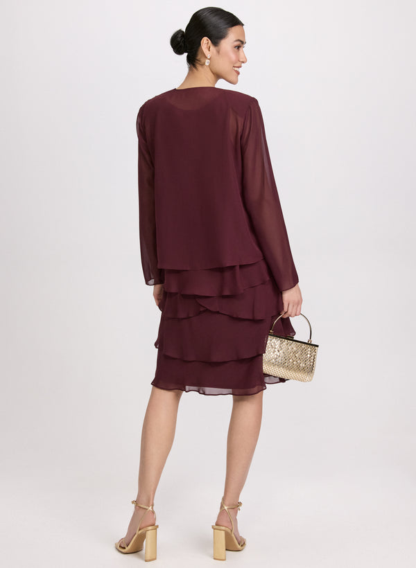 Laura Chiffon Dress & Jacket Set