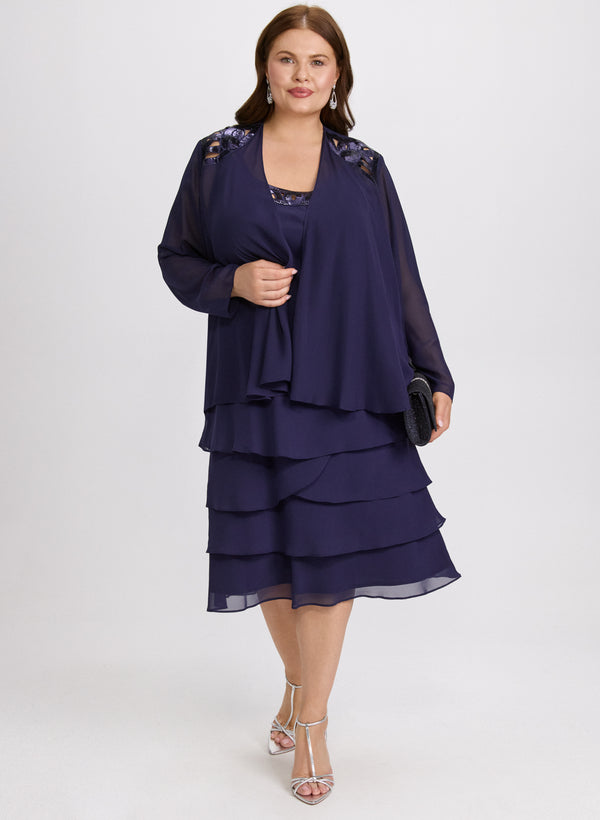 laura Chiffon Jacket & Dress Set