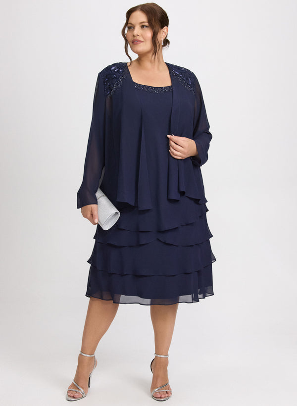 laura Chiffon Jacket & Dress Set