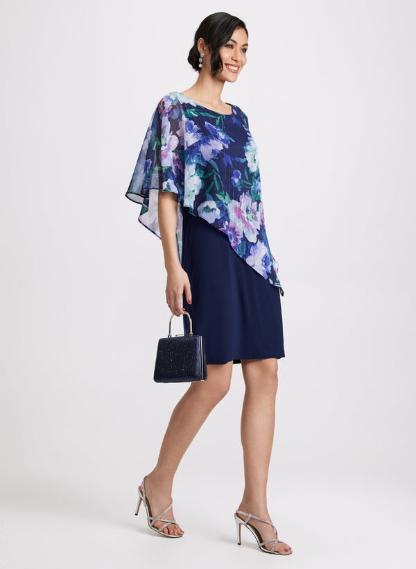 Laura Chiffon & Jersey Dress