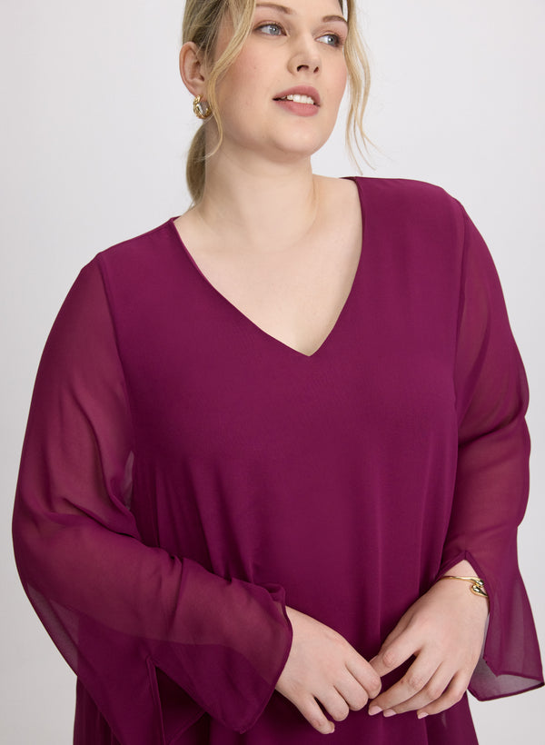 Laura Chiffon Poncho Blouse