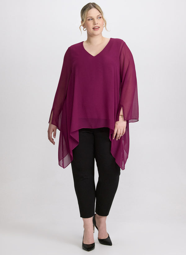 Laura Chiffon Poncho Blouse