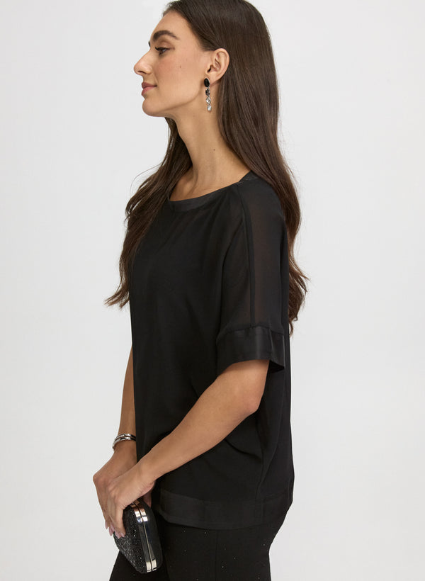Laura Chiffon Short Sleeve Blouse
