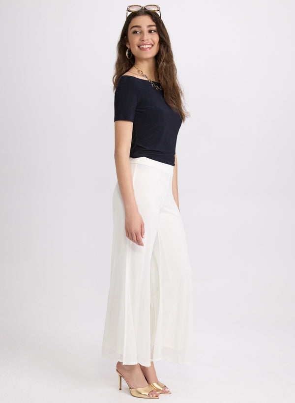 Laura Chiffon Wide-Leg Pants