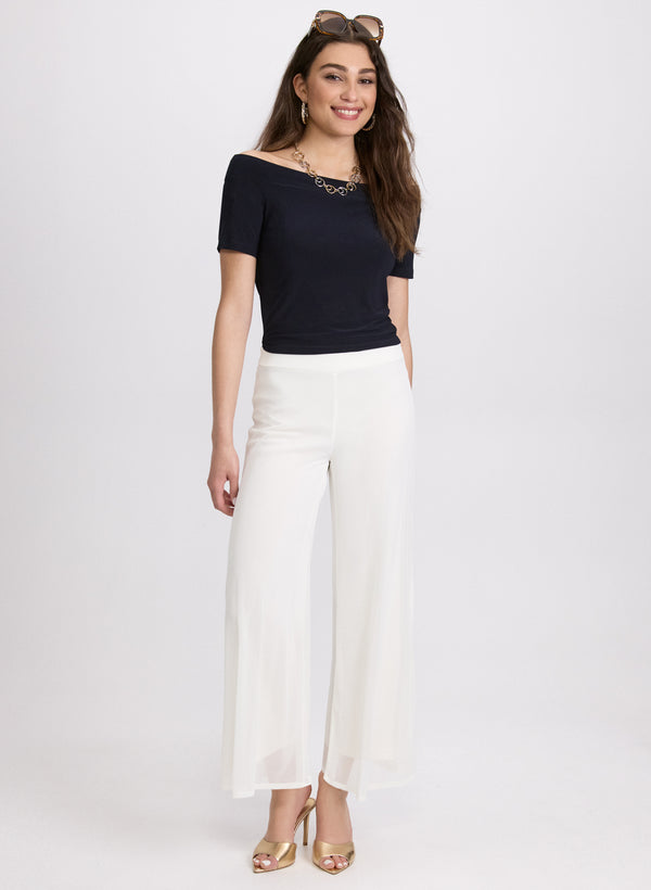 Laura Chiffon Wide-Leg Pants