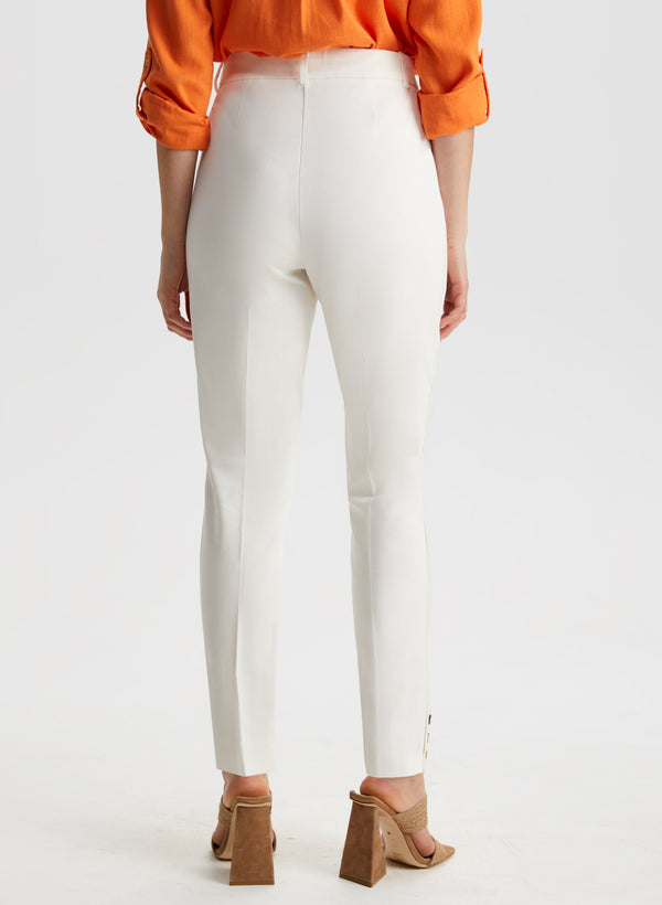 Laura City Fit Button Detail Pants