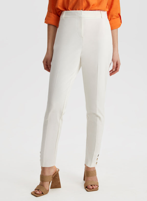 laura City Fit Button Detail Pants